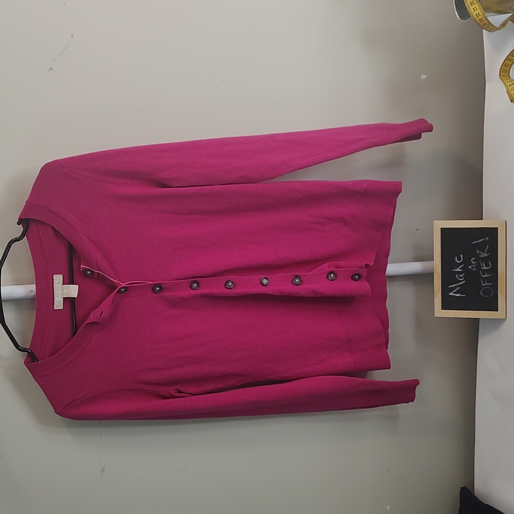 Banana Republic purple cardigan sweater medium